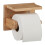 Toilettenpapierhalter aus Bambus mit Ablage 1