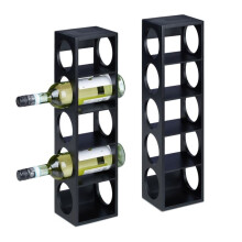 Schwarzes Weinregal 2er-Set