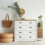 Badezimmerschrank mit Rattantür 5