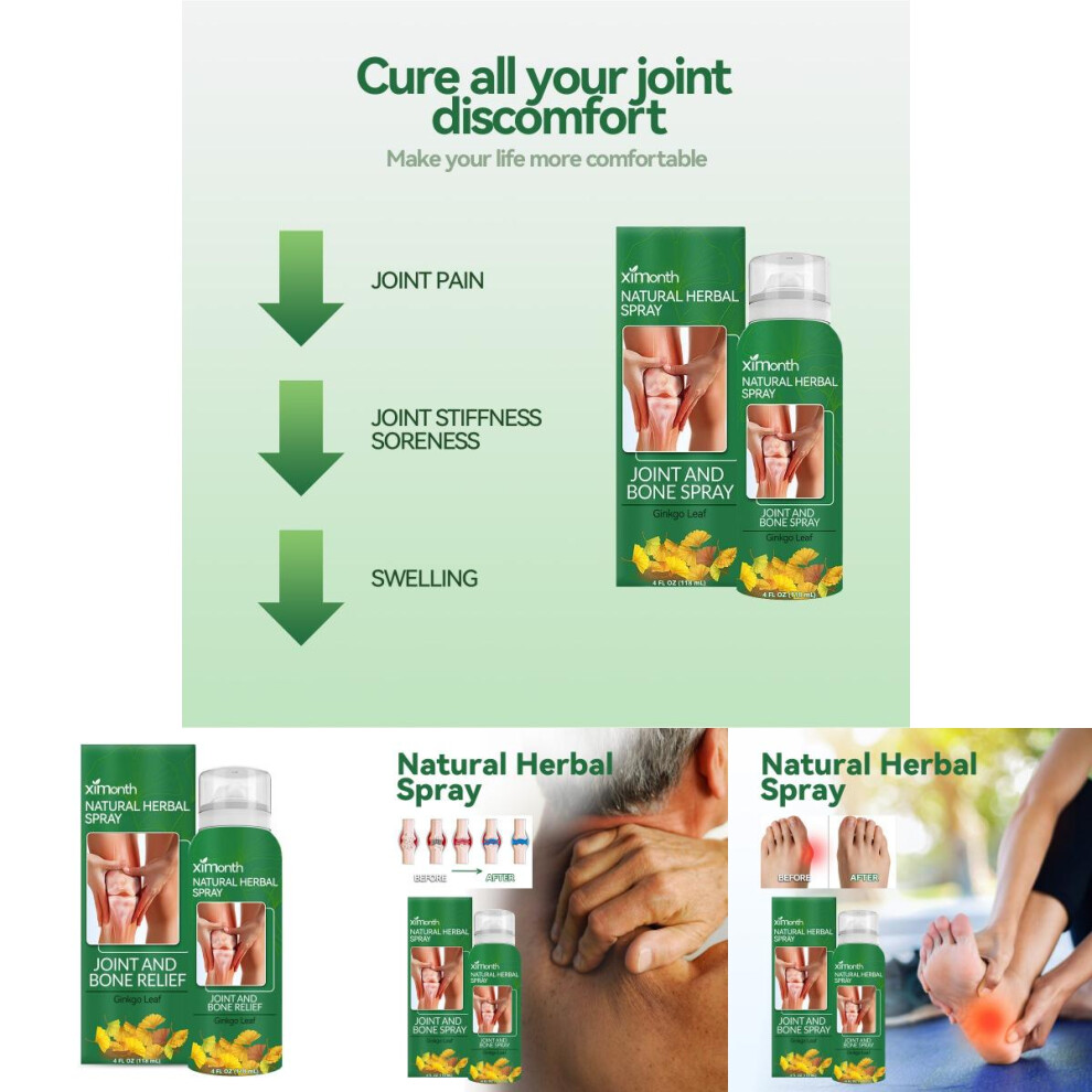 Ximonth Care Joint Spray For Pain Relief In Hands Feet Wrists And Knees With Soothing Formula