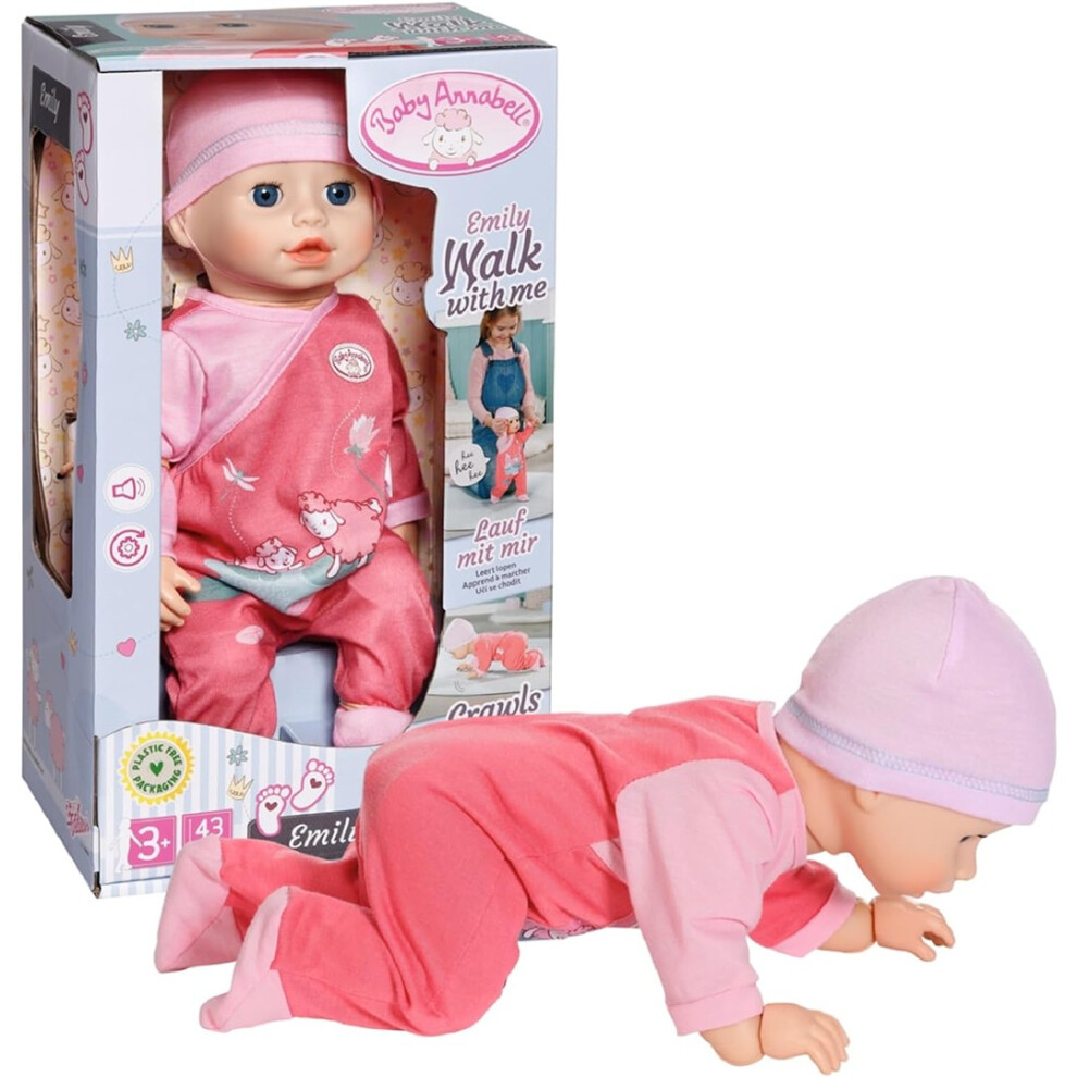 Baby Annabell Emily Walk With Me 43Cm