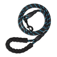 Correa acolchada para perro negra 150 cm
