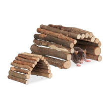 2er Set Holzbrücken für Nager, 2 Größen