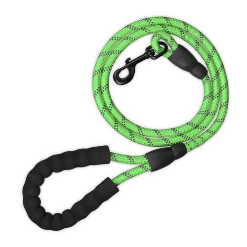 Correa acolchada para perro verde 150 cm