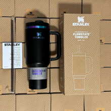 (Electroplated  black) Stanley Quencher H2.0 FlowState Tumbler 40oz Cup 1.2L
