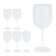 Plastic wine glasses, set of 6
