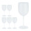 Plastic wine glasses, set of 6 1