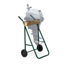 Ständer für Außenbordmotoren aus Stahl und Holz