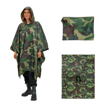 Regenponcho mit Mehrfachnutzen 3 in 1 Camouflage