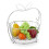 Obstschale "Apfel" aus Metall 1