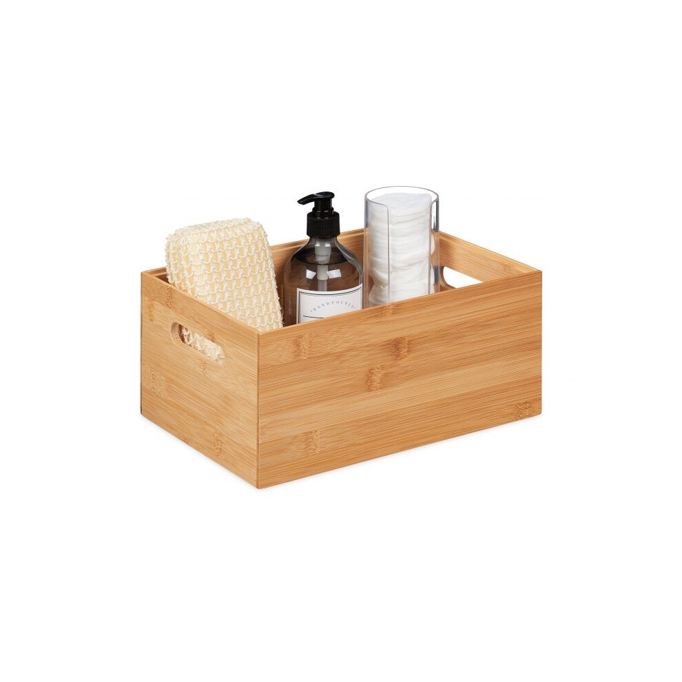 Stackable bamboo storage box