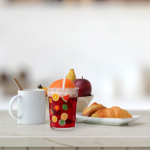 2er-Set Kindergläser mit Fruchtmotiven 1