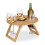 Runder Picknick-Weintisch aus Bambus 1