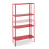 Rotes Schwerlastregal 2er Set 4 Ebenen 6