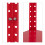 Rotes Schwerlastregal 2er Set 4 Ebenen 7
