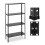 Schwarzes stabiles Regal mit 4 Ebenen 1