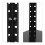 Schwarzes stabiles Regal mit 4 Ebenen 7