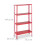 Rotes stabiles Regal mit 4 Ebenen 4