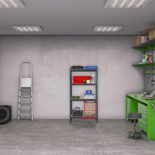 Stabiles Regal mit 4 Ebenen anthrazit 1
