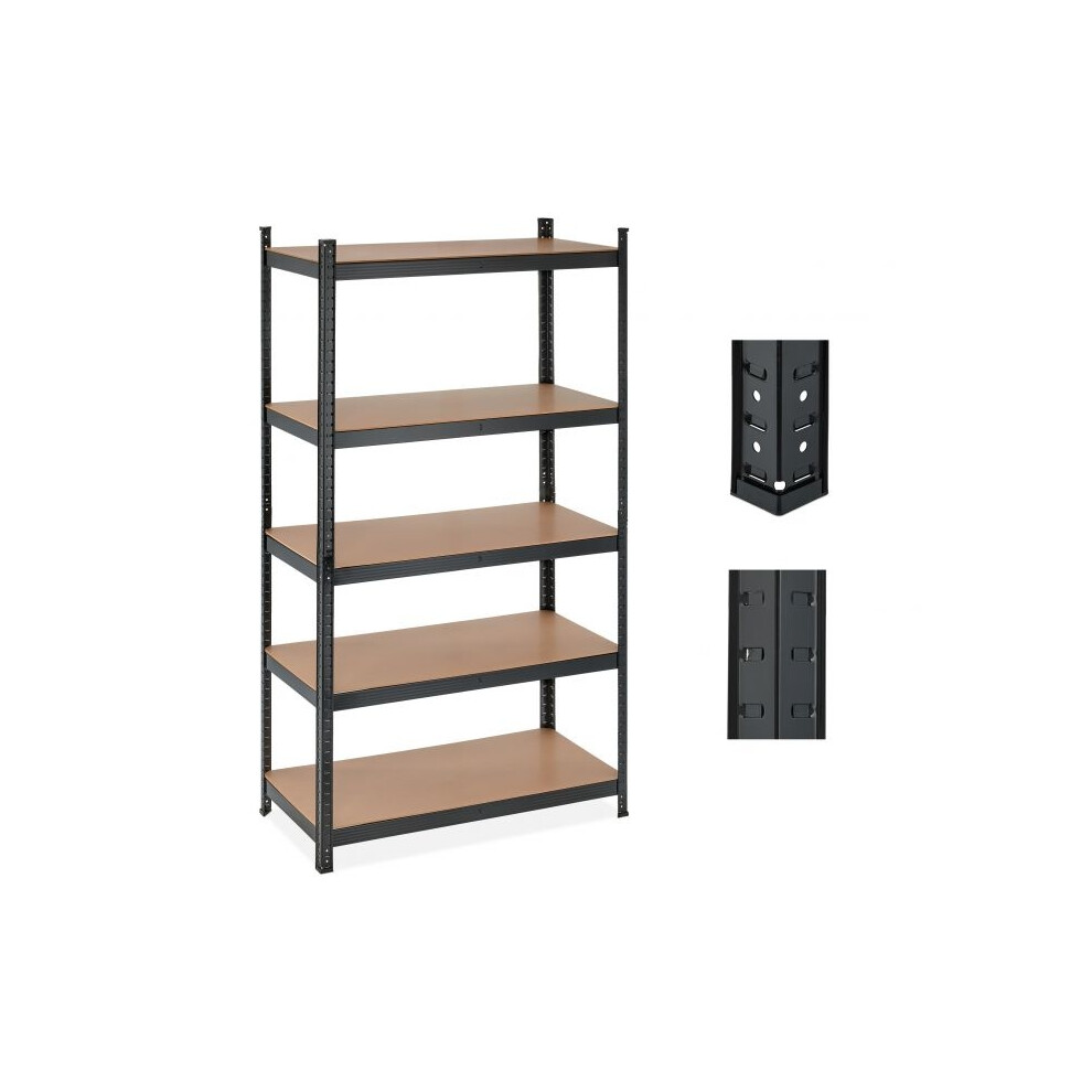 Black Sturdy Shelves With 5 Levels 730056412310