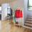Bamboo clothes hanger with shelf 2