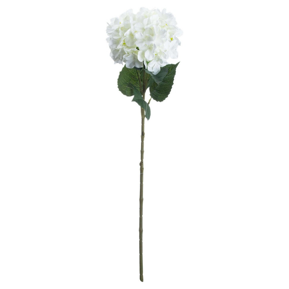 Hill Interiors White (One Size, ) Artificial Single Stem Hydrangea