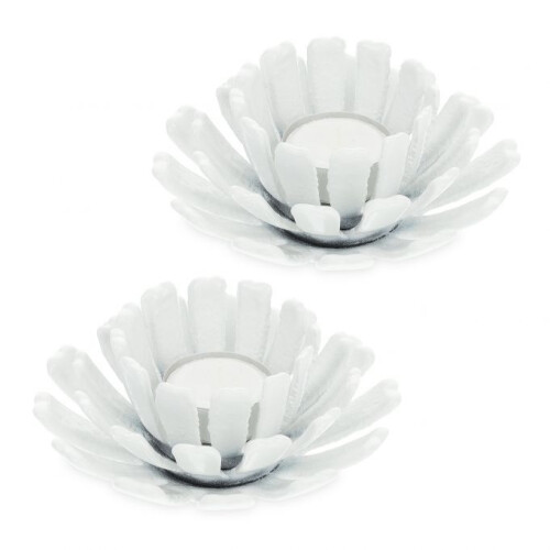 2er-Set blumenförmiger Teelichthalter
