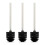 Toilettenbürste 3er-Set, schwarz 1