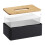 Schwarze Taschentuchbox mit Bambusdeckel 6