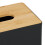 Schwarze Taschentuchbox mit Bambusdeckel 7