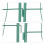 Rankgitter 150 cm 2er Set grün 6
