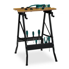 Folding steel workbench