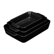 Ofenform Keramik 3er Set schwarz