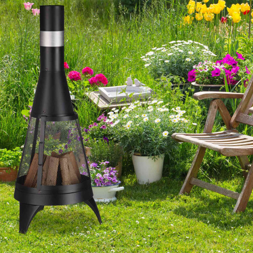 Terrace stove with spark protection 1