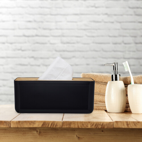 Kosmetikbox für Papiertaschentücher mit Holzdeckel 1
