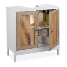 Waschbeckenschrank mit Rattantüren