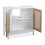 Waschbeckenschrank mit Rattantüren 7