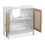 Waschbeckenschrank mit Rattantüren 5