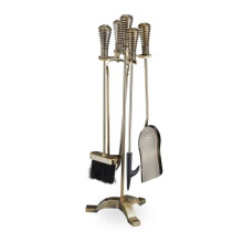 Feuerständer 5-teilig in Gold