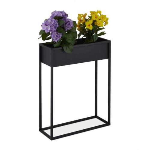 Blumenständer aus schwarzem Metall
