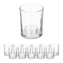 Wärmelichthalter transparent 12er Set