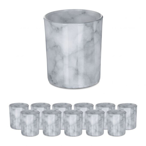 Wärmelichthalter grau 12er Set