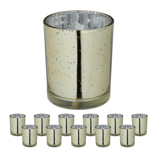 Heat Kerzenhalter Gold 12er Set