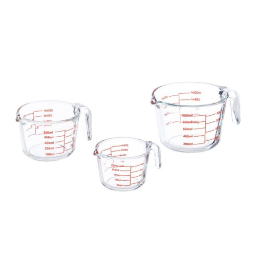 Messbecher aus Glas 3er-Set