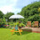Seating group for children Wood with parasol 2