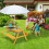 Seating group for children Wood with parasol 3