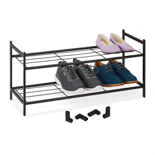 Stapelbares Schuhregal mit 2 Böden
