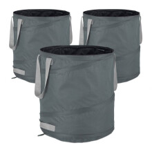 3 Stk. Gartensäcke 85 Liter grau