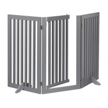 Graues Sicherheitstor mit Tür 92 cm