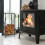 Holzregal aus grauem Stahl 5